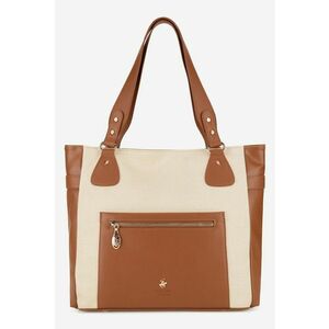 Geanta shopper cu segmente din panza imagine