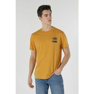 Tricou cu decolteu la baza gatului si imprimeu imagine