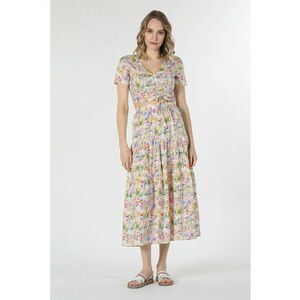 Tricou crop cu imprimeu floral imagine