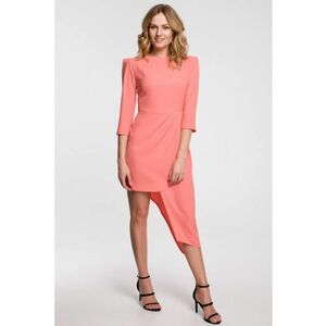 Rochie cu tiv asimetric si pliuri - imagine