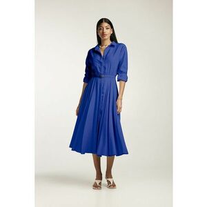 Rochie-camasa midi cu pliuri si o curea imagine