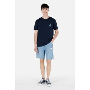 Tricou de bumbac cu decolteu rotund imagine