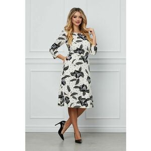 Rochie cu model floral si maneci 3/4 imagine