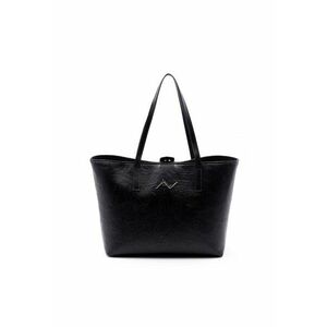 Geanta shopper de piele - Negru imagine