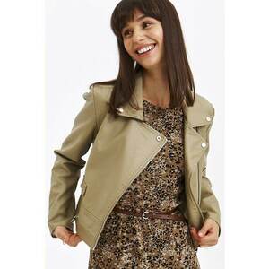 Jacheta de piele ecologica si slituri cu fermoar imagine