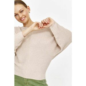 Pulover striat cu maneci liliac imagine