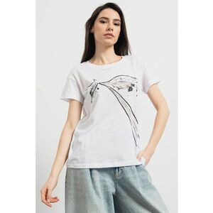 Tricou cu imprimeu si maneci cazute imagine