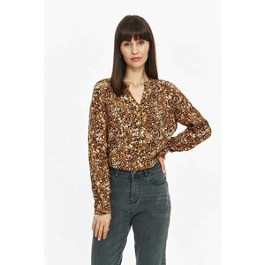 Bluza cu animal print si decolteu in V imagine