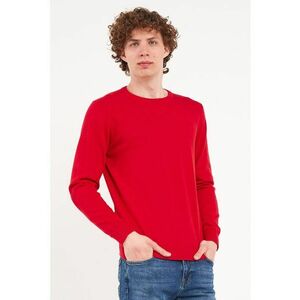 Pulover din tricot fin cu decolteu la baza gatului imagine