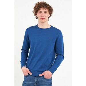 Pulover din tricot fin cu decolteu la baza gatului imagine