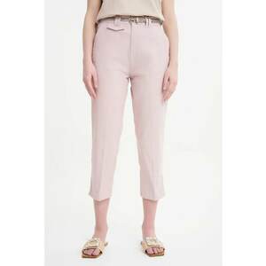 Pantaloni crop cu talie inalta imagine