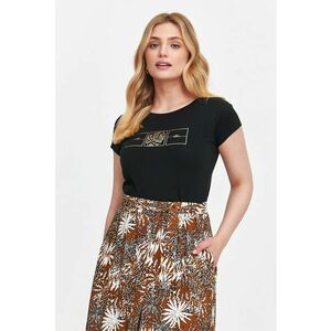 Tricou cu imprimeu si decolteu rotund imagine