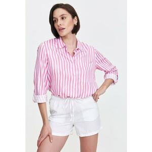 Camasa cu dungi si buzunar pe piept imagine