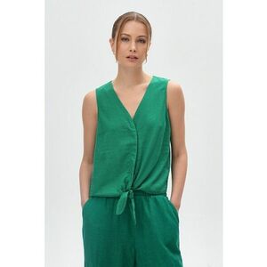 Bluza din amestec de in cu funda imagine