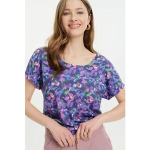 Tricou cu imprimeu floral imagine