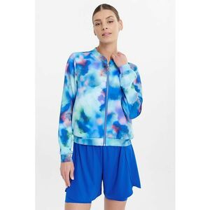 Bluza de trening cu fermoar si model tie-dye imagine