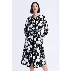 Rochie-camasa evazata cu imprimeu imagine