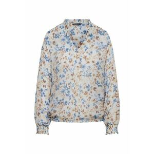 Bluza cu decolteu in V si model floral imagine