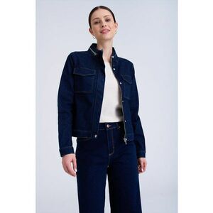 Jacheta de denim cu buzunare pe piept imagine