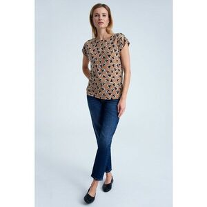 Tricou cu imprimeu si decolteu rotund imagine