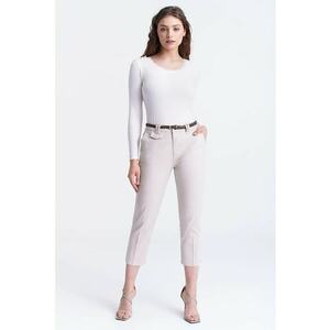 Pantaloni crop cu talie inalta imagine