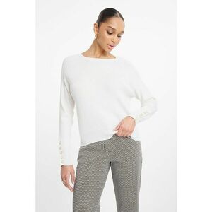 Pulover striat cu maneci raglan imagine