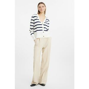 Cardigan cu decolteu in V si model in dungi imagine