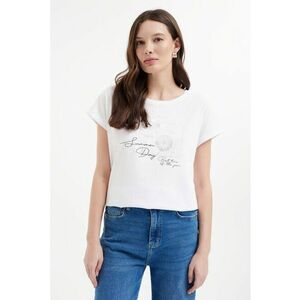 Tricou cu decolteu rotund si imprimeu imagine