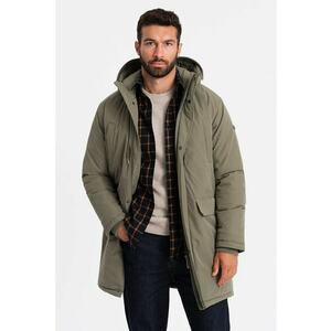 Geaca parka OM-JALJ-0166 - Cu fermoar - Cu gluga - Barbati imagine