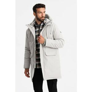 Geaca parka OM-JALJ-0166 - Cu fermoar - Cu gluga - Barbati imagine