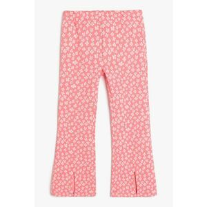 Pantaloni evazati cu model floral imagine
