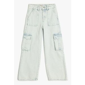 Blugi ampli cu buzunare cargo imagine