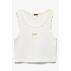 Top striat cu decupaj pe partea din fata imagine