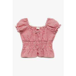 Bluza in carouri cu talie elastica imagine