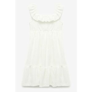 Rochie fara maneci cu garnituri cu volane imagine