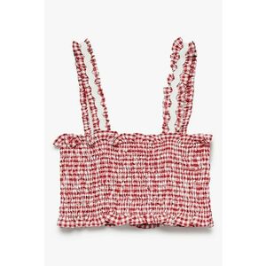 Top crop cu barete duble imagine