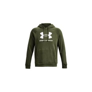 Bluza barbati XS - cu captuseala - cu gluga - verde kaki - bumbac/poliester imagine