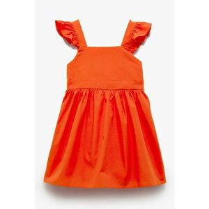 Rochie din bumbac cu detalii cu volane - fara maneci imagine