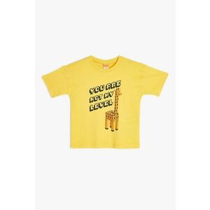 Tricou cu decolteu la baza gatului si imprimeu imagine