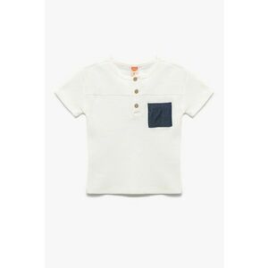 Tricou cu buzunar contrastant pe piept imagine