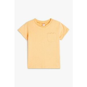 Tricou uni cu decolteu rotund si buzunar pe piept imagine