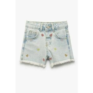 Blugi scurti cu terminatie nefinisata si inimi imagine