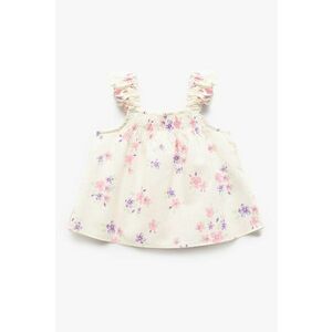 Top din bumbac cu model floral imagine