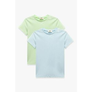 Set de tricouri cu decolteu la baza gatului - din bumbac - 2 piese imagine