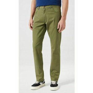 Pantaloni barbati Greensboro - bumbac - verde masliniu - picioare drepte - model obisnuit imagine