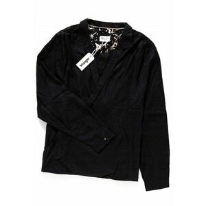 Camasa Dama - Camasa Wrap S - 100% Bumbac - Croi Regular - Maneci Lungi - Cu Guler Mic - Inchidere Cu Nasture - Design Atemporal - Calitate Superioara - Confortabil - Negru imagine