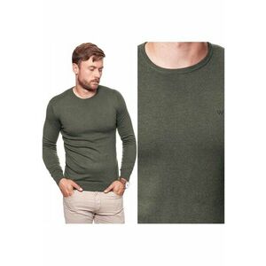 Pulover Barbati - Model CREW KNIT - Croiala Clasica Regular Fit - Fara Inchidere - Moale Si Calduros - Cu Amestec De Lana - Bun Pentru Zile Racoroase Si Tinute Zilnice - Marimea 2XL - Verde imagine