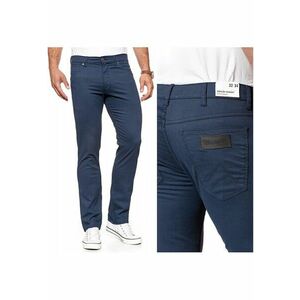 Pantaloni Barbati - Model GREENSBORO - Croiala Confortabila Straight Fit Cu Picioare Drepte - Elastici Si Comozi - Buni Pentru Fiecare Zi Si Serviciu - Cu Fermoar - 5 Buzunare - Marimea 30/34 - Albastru imagine