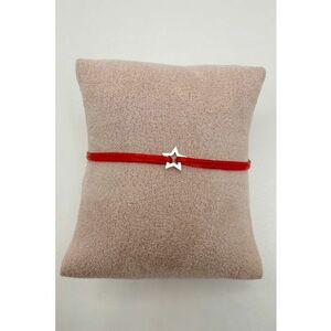 Bratara din material textil cu talisman stea de argint veritabil imagine