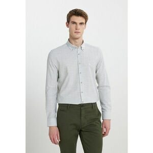 Camasa slim-fit cu guler fixat cu nasturi imagine